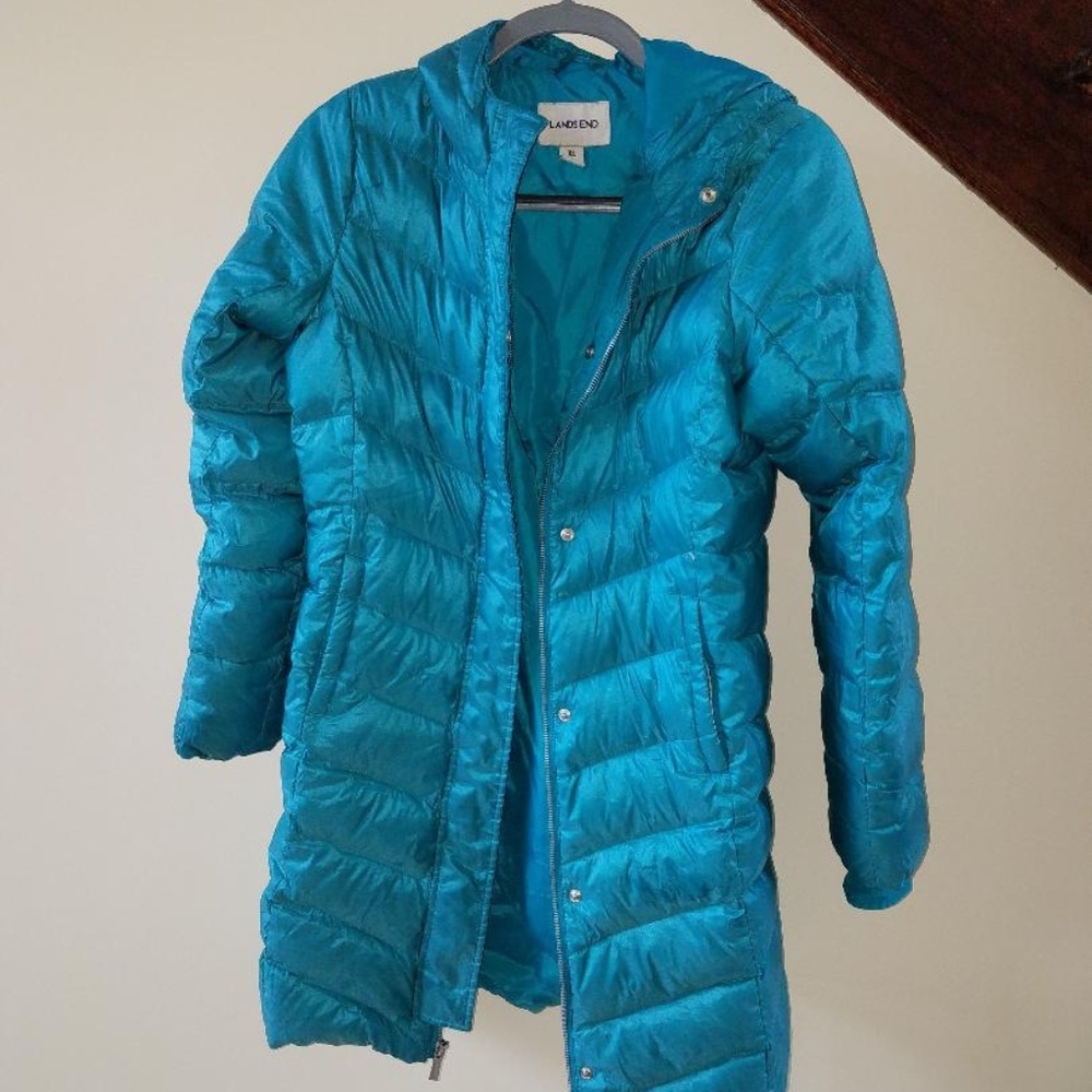 Land's End Children;s XL Teal Coat